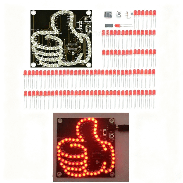 DIY Electronic Kit LED Thumb Flowing Light Production Kit Light-emitting Diode Fun Welding Microcontroller Soldering Practice