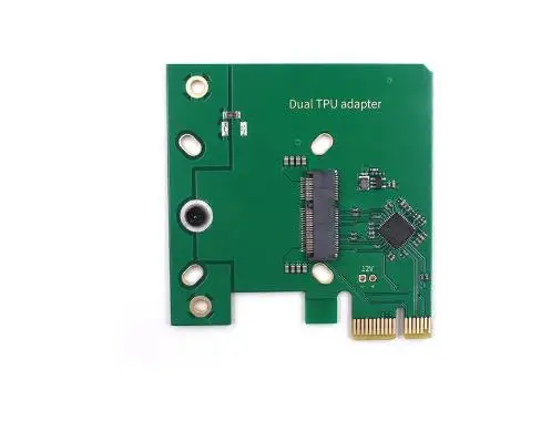 Dual Edge TPU Adapter - PCIe x1 Low Profile