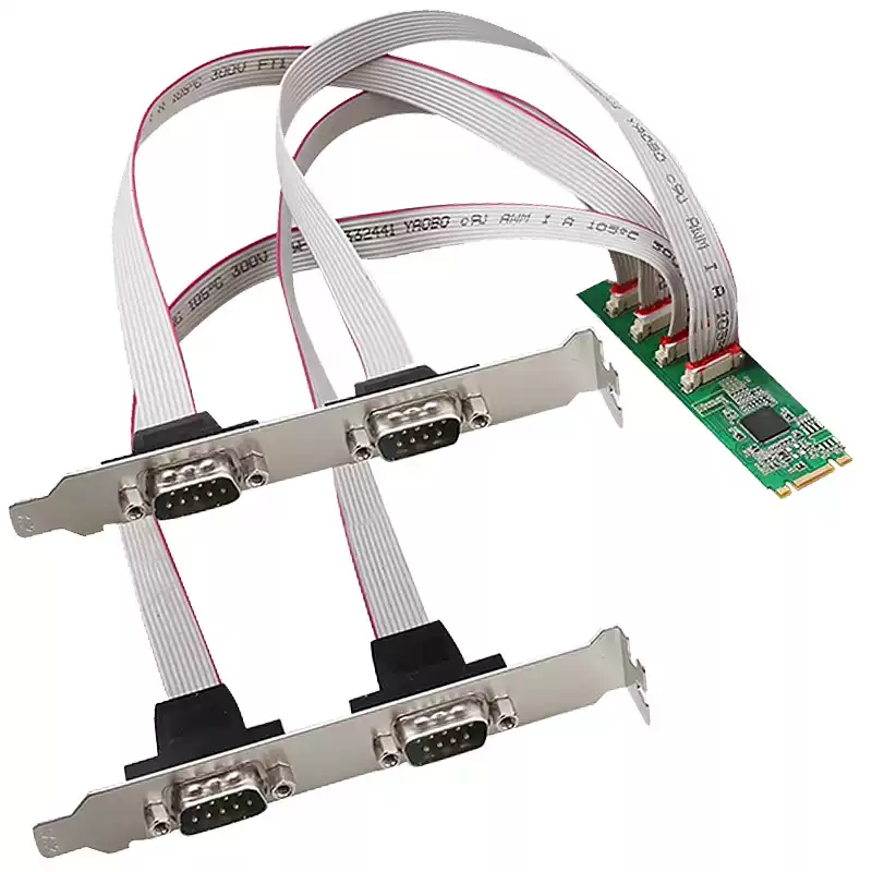 M.2 PCIe to 4-Port RS232 Serial Expansion Card (M-Key) – Compatible with Rockchip RK3588 RK3576-1784948648