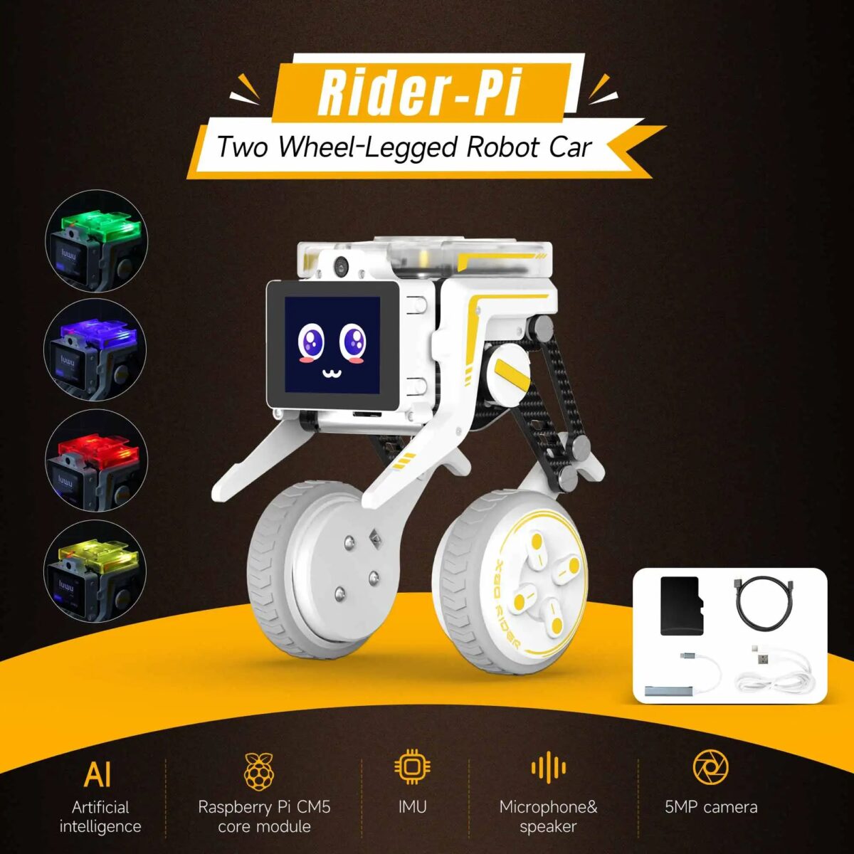 Rider-Pi AI Robot Car Electronic Kit with IPS Display Based on Raspberry Pi CM5 Module Support ChatGPT Voice Interaction (1)-1784027774
